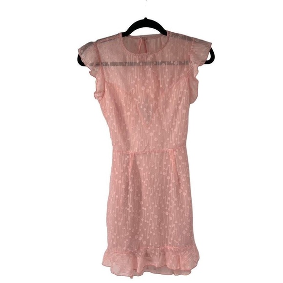 Lucy In The Sky Pink Open Back Flutter Sleeve Mini Dress - Picture 1 of 10
